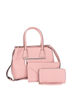 3-in-1 Top Handle Handbag Set AD2678 PINK